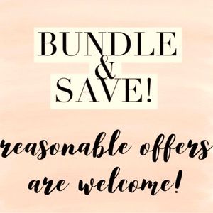 Bundle 2 or more items and save. All Reasonable offers accepted 📦
